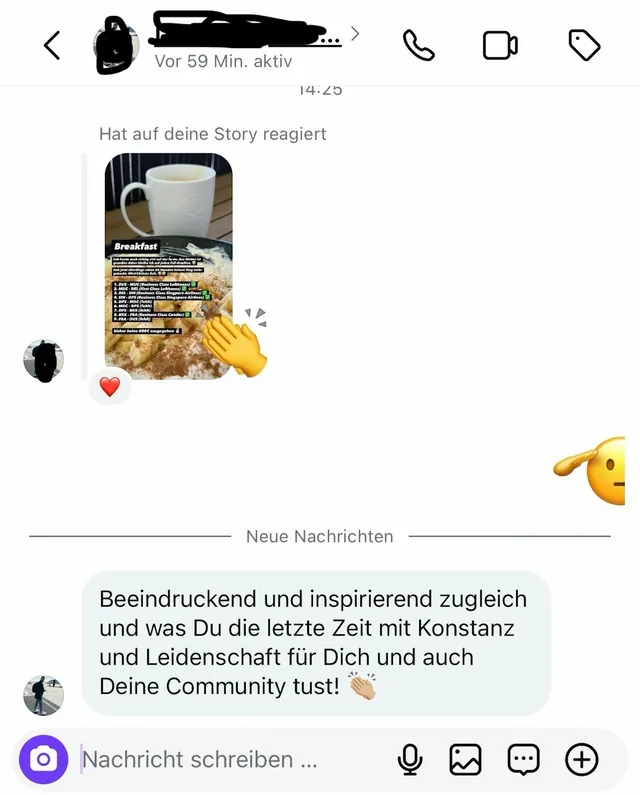 Community-Nachricht: beeindruckend und inspirierend